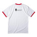 Abortion Is Sacred., a White/ Red Cotton Ringer Tee (back-view)