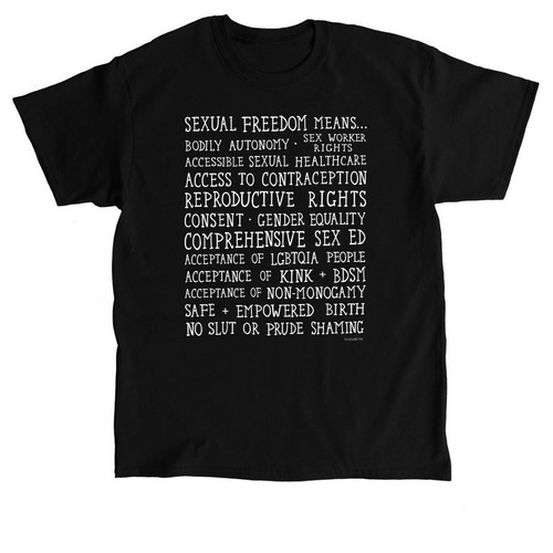 Sexual Freedom Means..., a Black Classic Unisex Tee