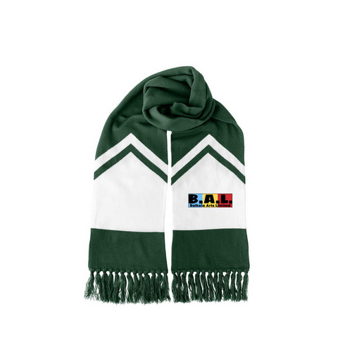 Balkoia Arts Limited, a Forest Green/ White Two-Tone Gameday Scarf