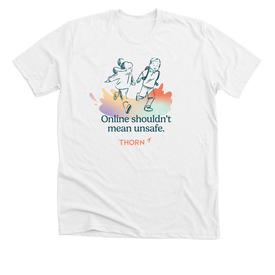 Online shouldn't mean unsafe, a Solid White Blend Premium Unisex Tee