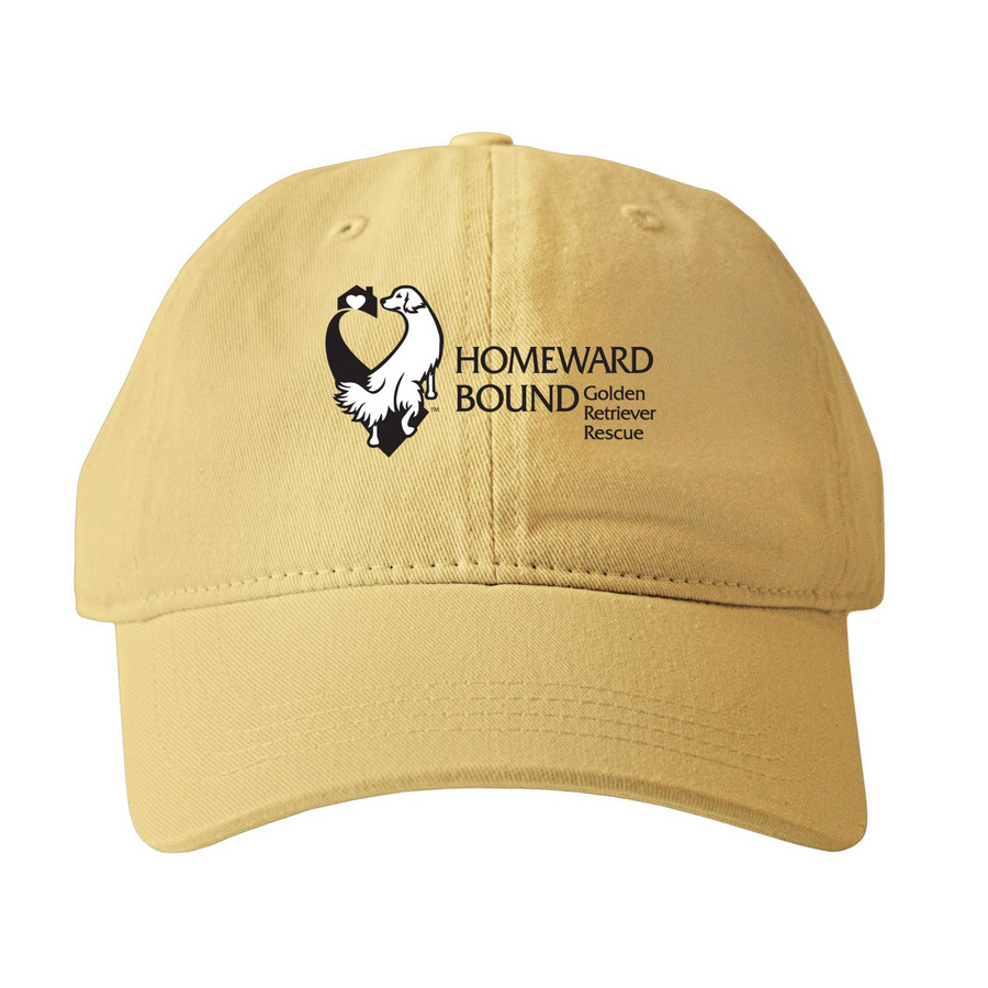 HBGRR Baseball Hats, a Mustard Printed Pigment Dye Baseball Cap