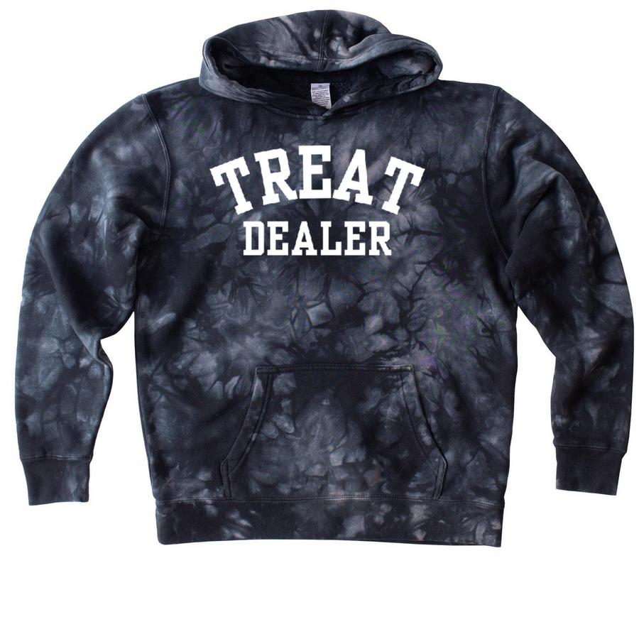 treat dealer: sweatshirts, a Black Youth Tie Dye Pullover Hoodie