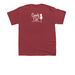 Spooky Crash, a Cardinal Red Youth Unisex Tee (back-view)