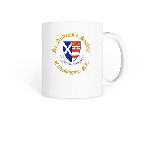 Saint Andrew's Society Mug - Full Logo, a White Coffee Mug