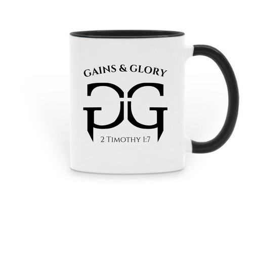 GG Mug, a Black Two-Tone Ceramic Mug