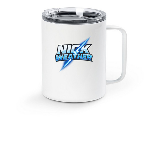 nick weather cup, a White Stainless Steel Travel Mug
