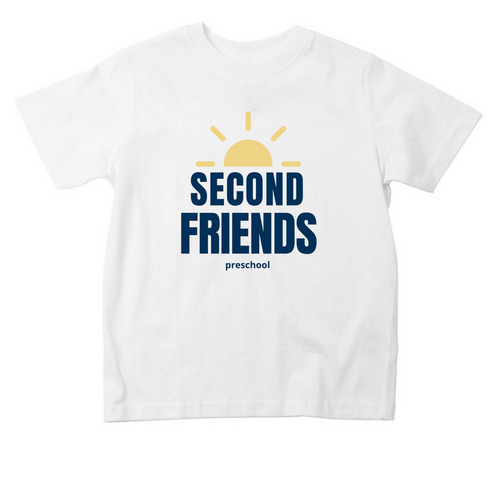 Second Friends Sun, a White Toddler Tee