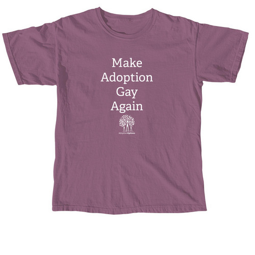 Make Adoption Gay Again, a Berry Comfort Colors Unisex Tee