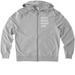Stay Real Make Art zip-up hoodie, a Granite Grey Heather Allmade Organic French Terry Zip Up Hoodie
