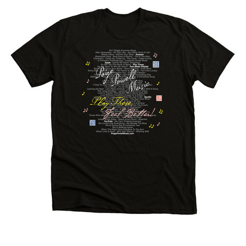 Paige Powell Music Apparel, a Black Heather Premium Unisex Tee