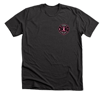 Ithaca Airport Fire Takes On Breast Cancer, a Dark Grey Heather Premium Unisex Tee