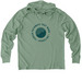 Ridgeline Specialty Tees and Hoodies, a Lichen Green Allmade Organic Cotton Mineral Dye Hoodie Tee