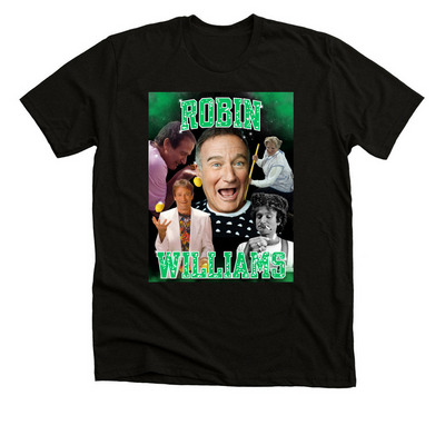 Robin Williams Tribute Vintage Inspired Tee, a Solid Black Blend Premium Unisex Tee
