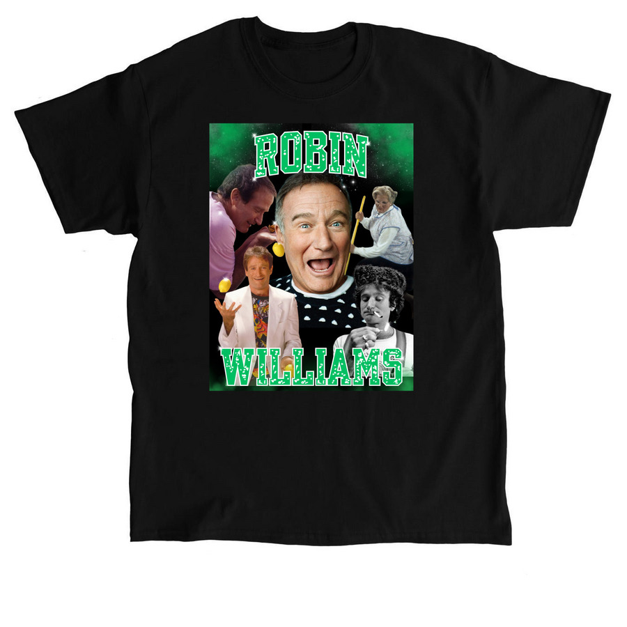 Robin Williams Tribute Vintage Inspired Tee, a Black Classic Unisex Tee