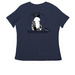 Baby B (original artwork), a Navy Women's Relaxed V-Neck Tee (back-view)