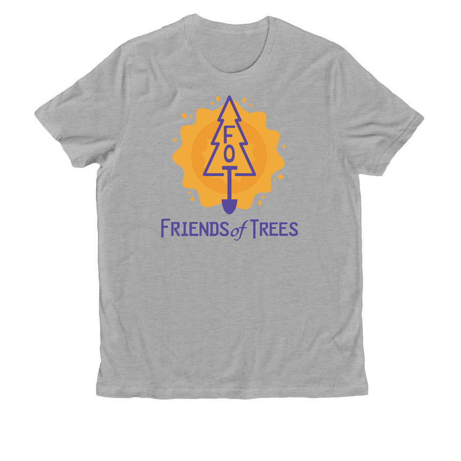 Friends of Trees ~ Sunburst, a Granite Grey Heather Allmade Organic Cotton Unisex Tee