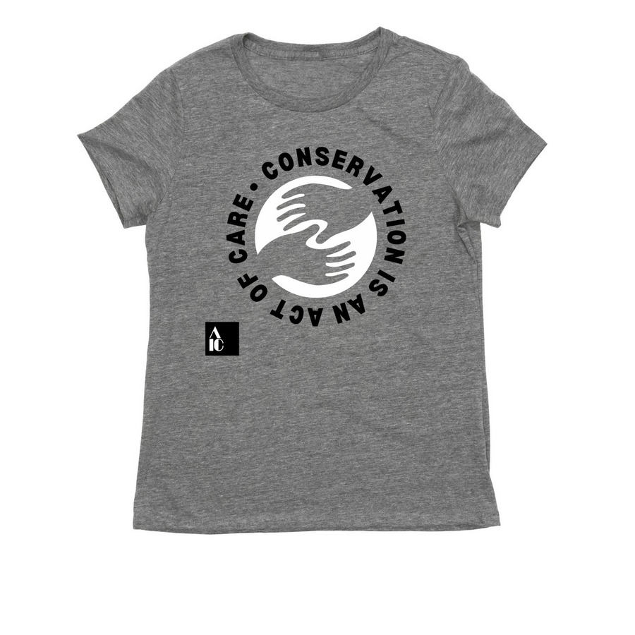 Conservation is an Act of Care, a Aluminum Grey Allmade Eco Triblend Women?s Tee