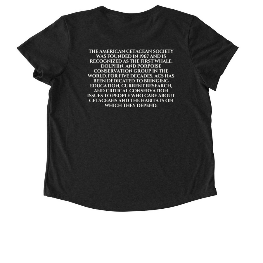 NATURALIST Breach Front & Mission Back, a Space Black Allmade Eco Triblend Women?s Scoop Neck Tee (back-view)