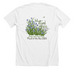 Blue-eyed Grass 2025 Plant of the Year w Logo, a Solid White Blend Premium Unisex Tee (back-view)