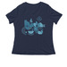 Mass Audubon Explore Shirt, a Navy Women's Relaxed V-Neck Tee