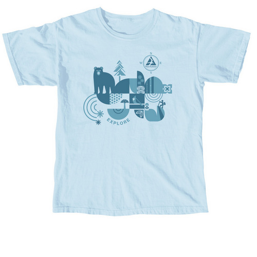 Mass Audubon Explore Shirt, a Chambray Comfort Colors Unisex Tee