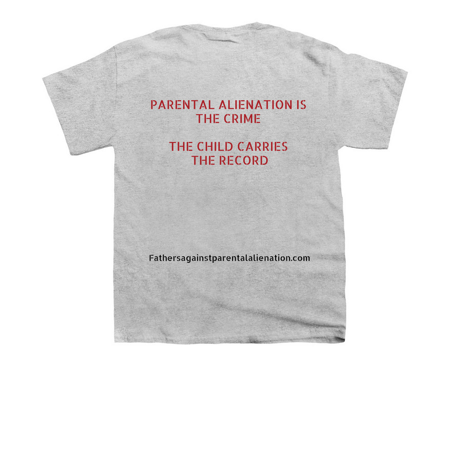 Parental Alienation, a Sport Grey Youth Unisex Tee (back-view)