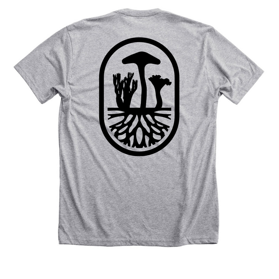FunDiS Black Logo, a Athletic Heather Premium Unisex Tee (back-view)
