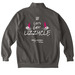 Let's Get Zippy!, a Pepper Comfort Colors Quarter Zip Pullover (back-view)