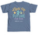 Light Up the Future, a Blue Jean Comfort Colors Unisex Tee (back-view)