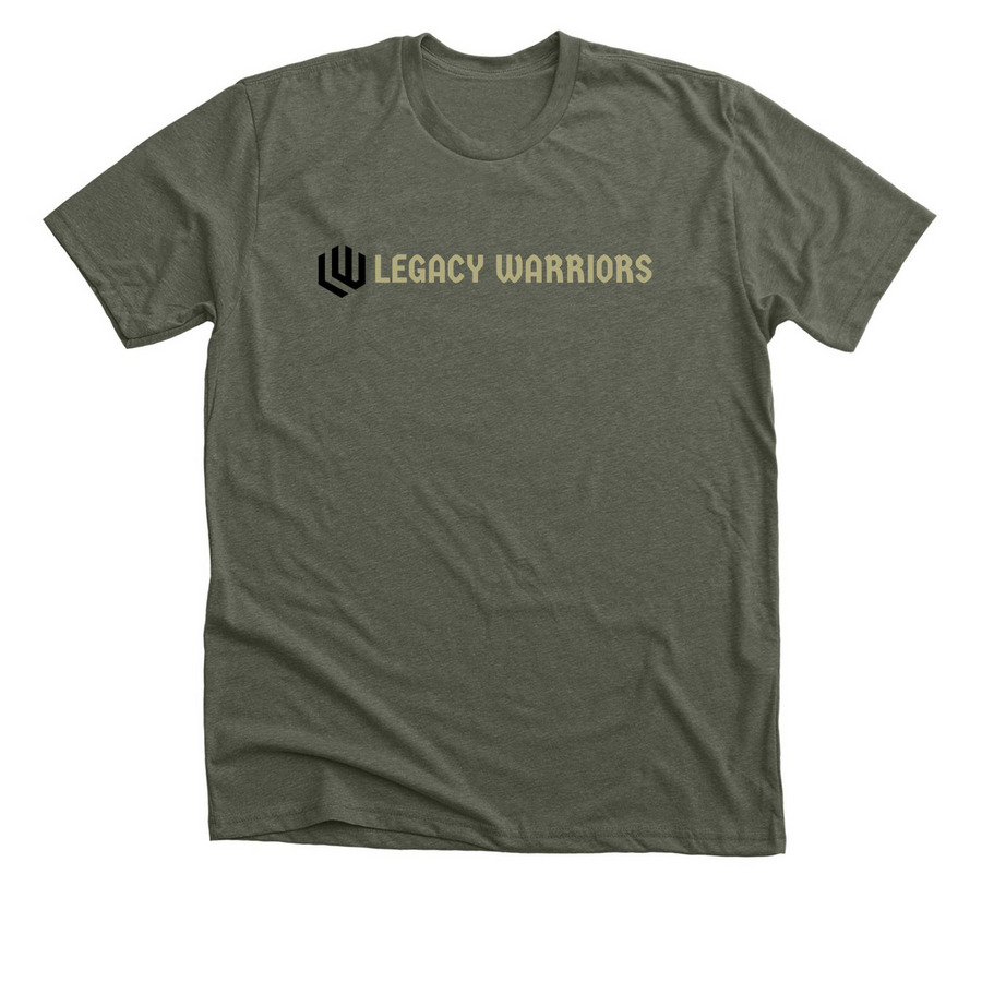 Tees - Green, a Heather Military Green Premium Unisex Tee
