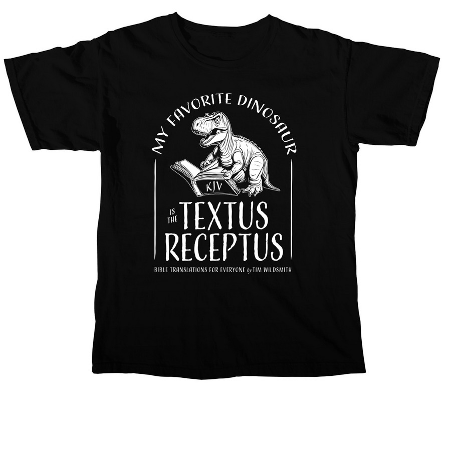 Textus Receptus T-Rex Collection, a Black Comfort Colors Unisex Tee