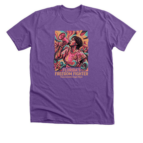 Angie Nixon, a Heather Team Purple Premium Unisex Tee