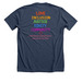 SC 200th | 2026 Portsmouth Pride | Values, a Heather Navy Premium Unisex Tee (back-view)