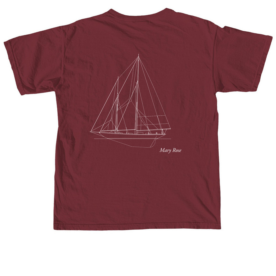 2026 REGATTA - MARY ROSE, a Brick Comfort Colors Unisex Tee (back-view)