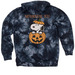 Spooky Snoopy, a Black Tie Dyed Pullover Hoodie (back-view)