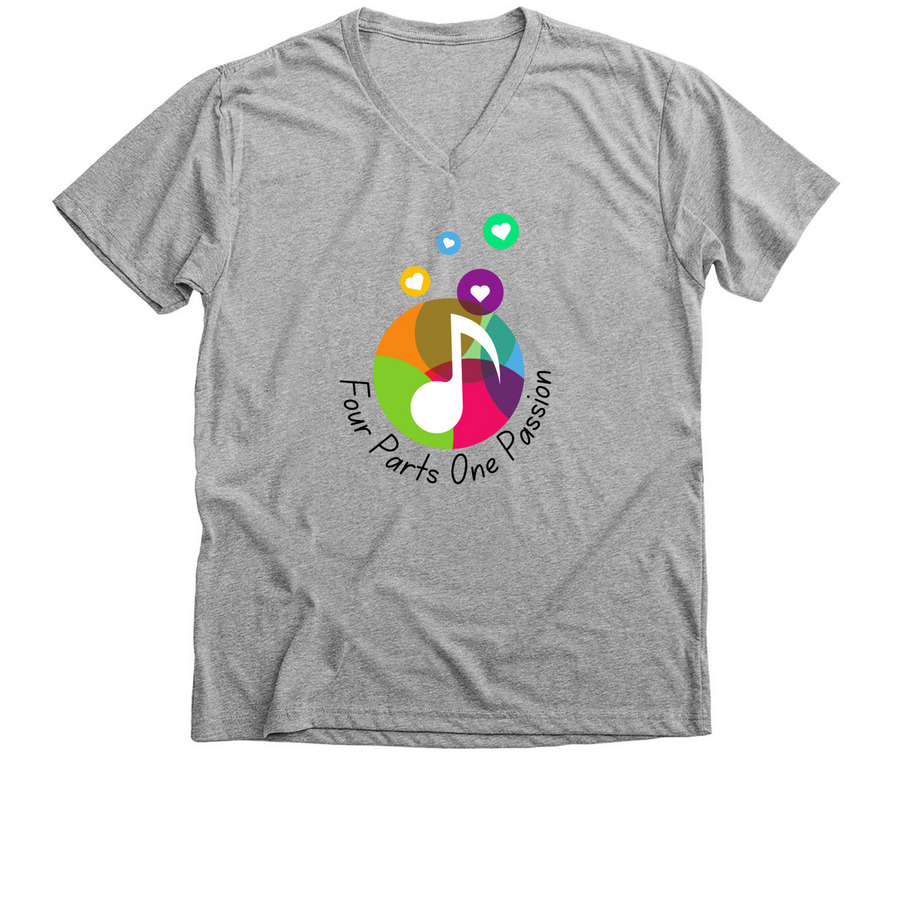 Four Parts One Passion, a Athletic Heather Premium V-Neck Tee