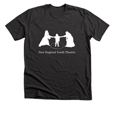 The Circle Tee - New England Youth Theatre, a Dark Grey Heather Premium Unisex Tee