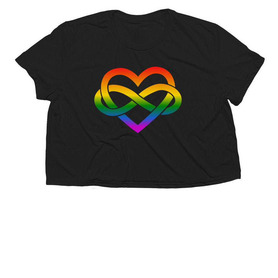 Infinite Poly Love, a Black Women?s Flowy Cropped Tee