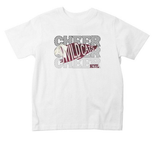 Toddler Cheer NCYFL, a White Toddler Tee
