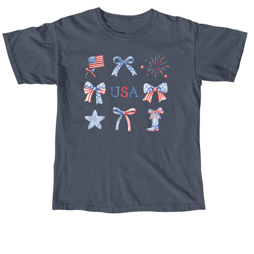 Coquette Patriotic Shirt, a Denim Comfort Colors Unisex Tee