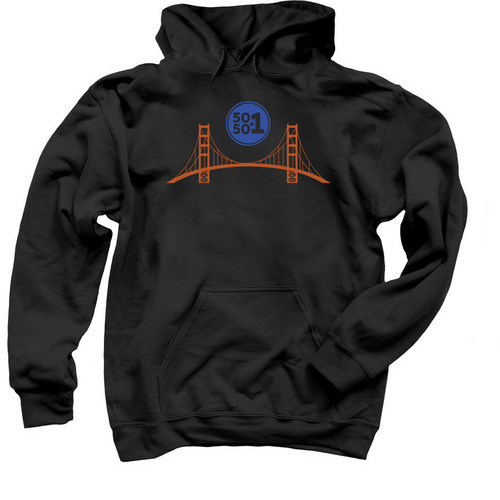 50501 SF, a Black Pullover Hoodie