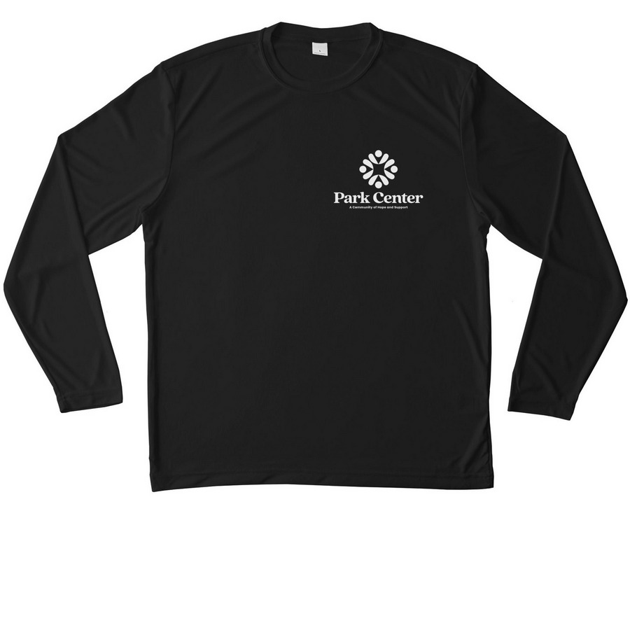 Activewear&nbsp;, a Black Unisex Performance Long Sleeve Tee