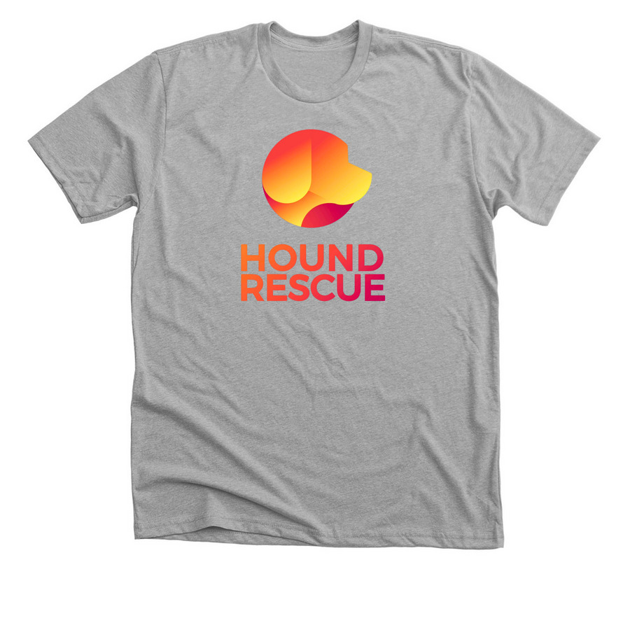 Hound Rescue Logo Merchandise, a Athletic Heather Premium Unisex Tee