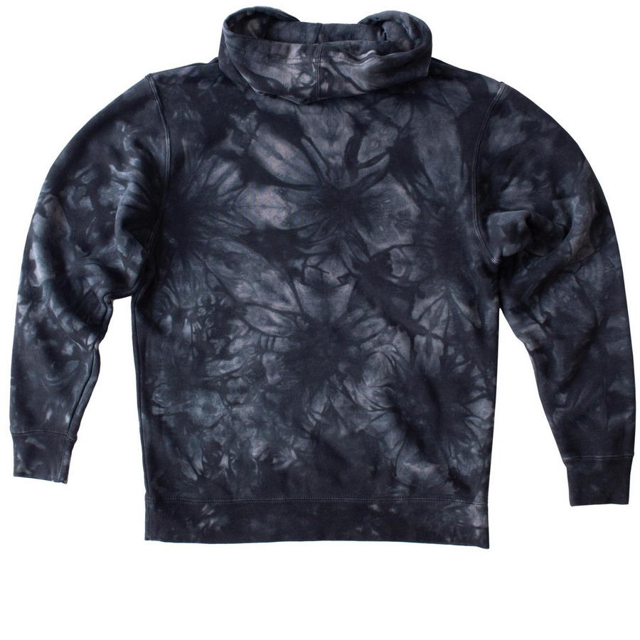 Tye Die Pullover Hoodie | Youth, a Black Youth Tie Dye Pullover Hoodie (back-view)