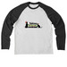 Holiday Fun, a Space Black/ Bright White Allmade Eco Triblend Colorblock Raglan Long Sleeve Tee