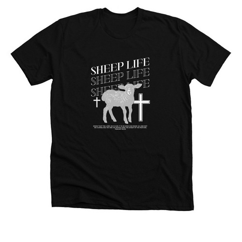 Sheep Life, a Solid Black Blend Premium Unisex Tee