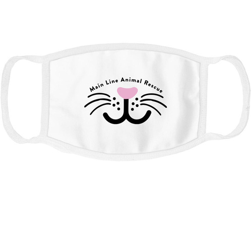 MLAR Kitty Face Mask, a White Cotton Face Mask