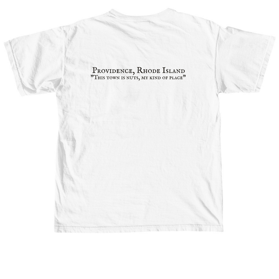 Providence Mikey Tee, a White Comfort Colors Unisex Tee (back-view)