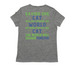 Save the Cats AZ T-Shirt Fundraiser, a Aluminum Grey Allmade Eco Triblend Women?s Tee (back-view)