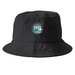 Rising Tide Head Gear, a Black Printed Bucket Hat